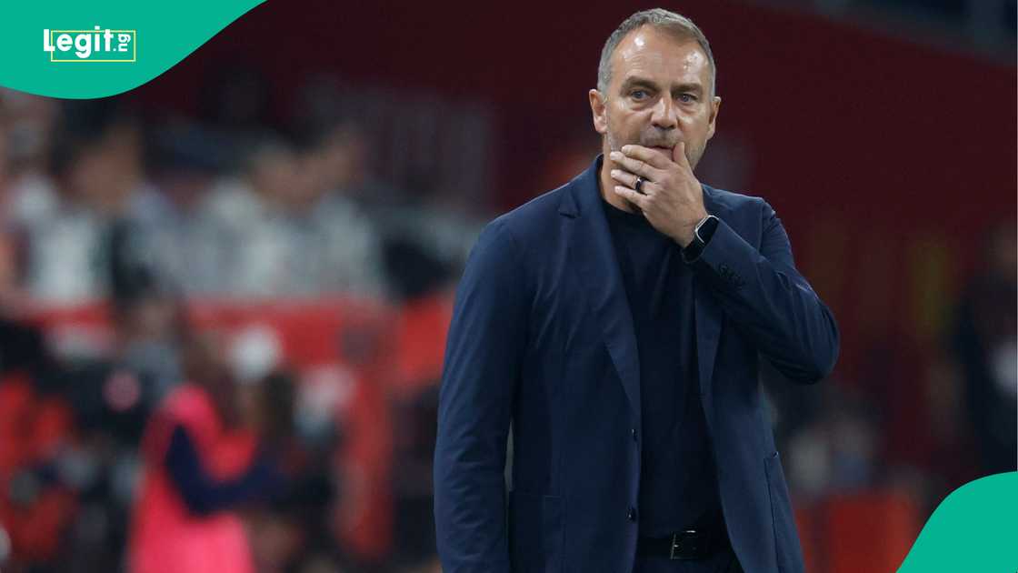 Hansi Flick, Barcelona, Real Madrid, Copa del Rey, Estadio de La Cartuja, Seville, Spain. Hansi Flick, Barcelona, Real Madrid, Copa del Rey, Estadio de La Cartuja, Seville, Spain.