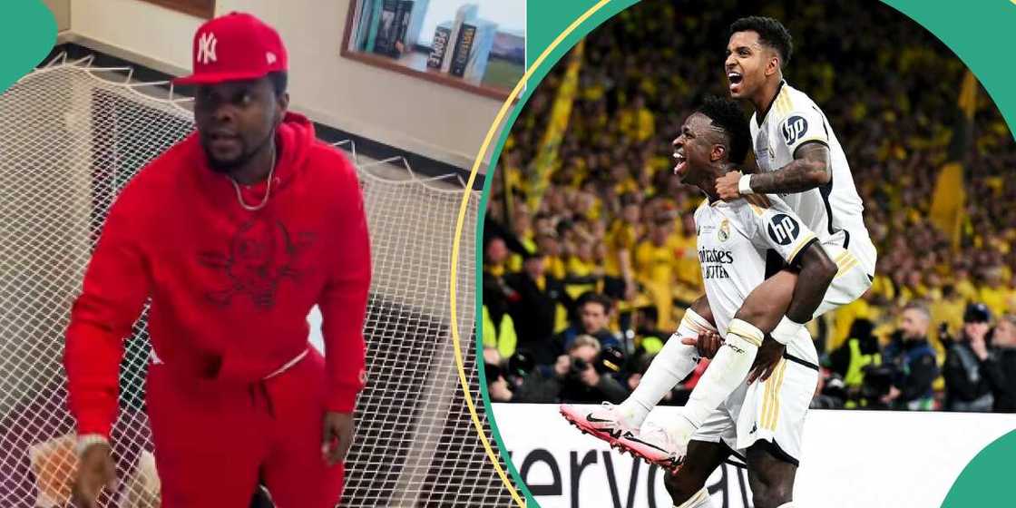 Kizz Daniel celebrates Real Madrid's 2024 UCL win Kizz Daniel celebrates Real Madrid's 2024 UCL win