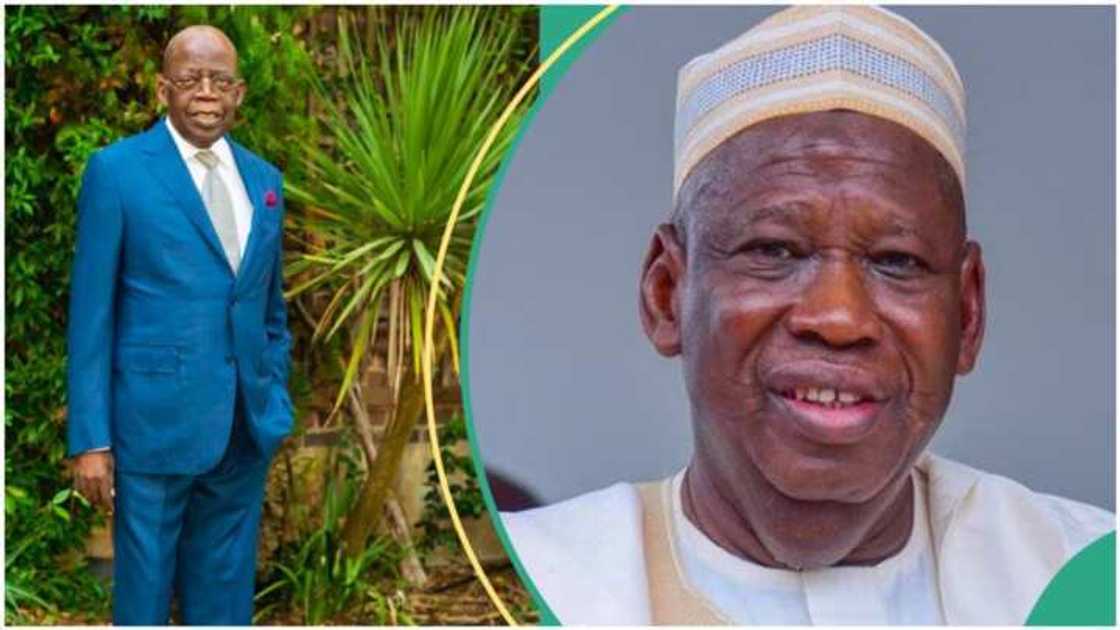 Shugaban ƙasa Bola Tinubu da Ganduje. Shugaban ƙasa Bola Tinubu da Ganduje.