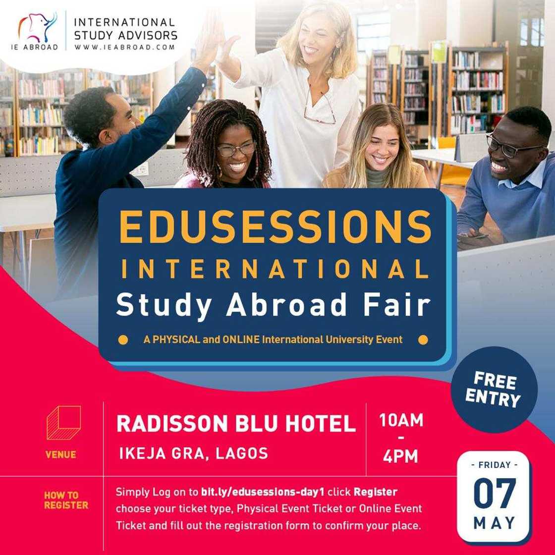 IE Abroad holds Nigeria Edusession fair (Virtual & Physical) with 27 foreign universities across the globe IE Abroad holds Nigeria Edusession fair (Virtual & Physical) with 27 foreign universities across the globe