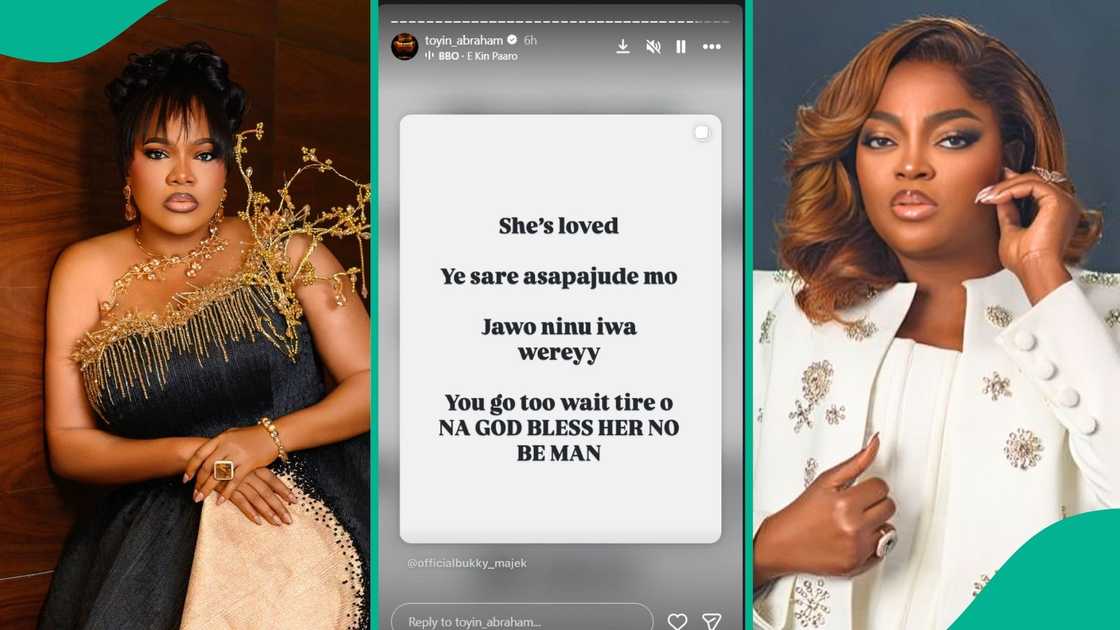 Toyin Abraham breaks silence after backlash over leaked audio conversation with a fan about Funke Akindele