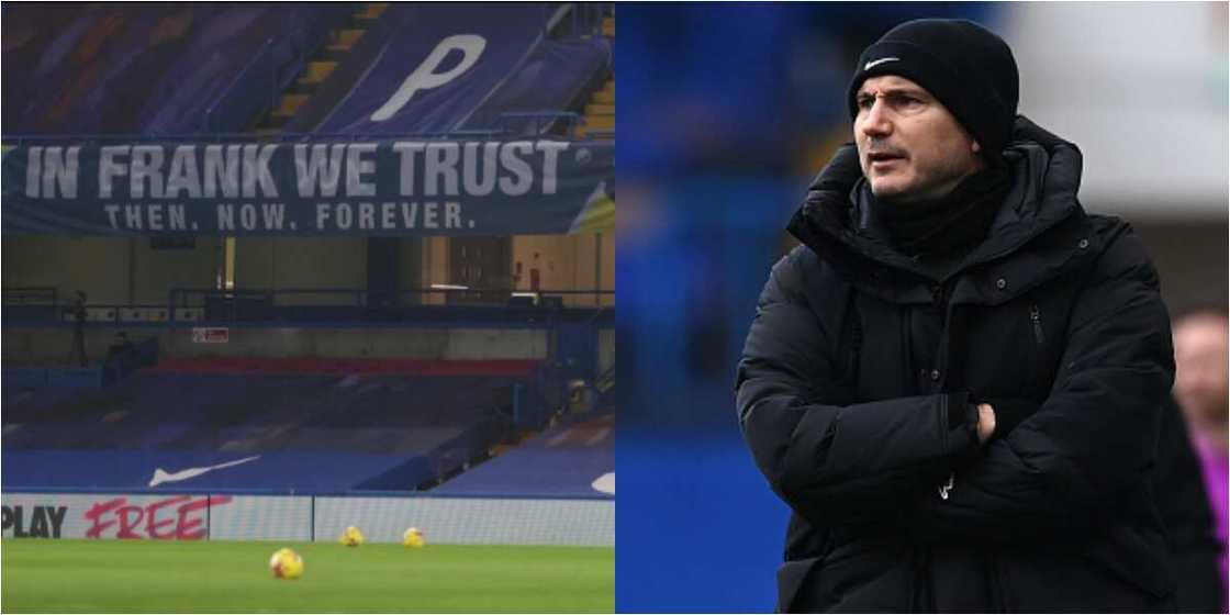 Chelsea remove banner praising Lampard at Stamford Bridge in honour of new manager Tuchel