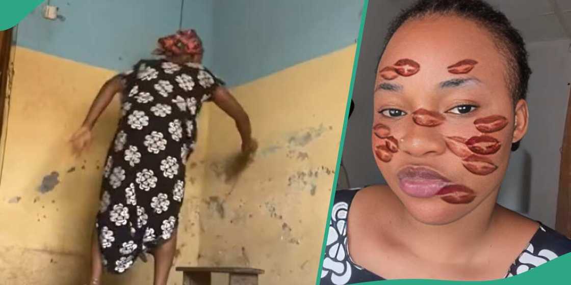 Nigerian lady sets up her new room Nigerian lady sets up her new room