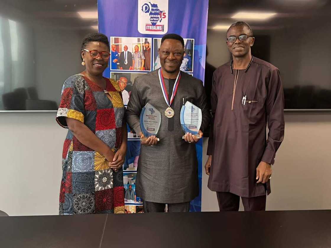 Engr Ikechukwu Nnamani, Sir Remmy Nweke, Mrs Nkem Nweke, DigitalSENSE Africa, Hall of Fame Engr Ikechukwu Nnamani, Sir Remmy Nweke, Mrs Nkem Nweke, DigitalSENSE Africa, Hall of Fame
