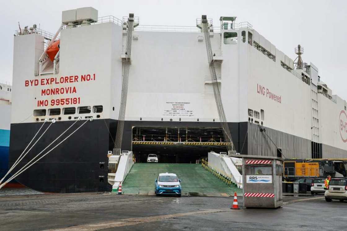 Chinese car manufacturer BYD commissioned the construction of its own ships to transport its vehicles