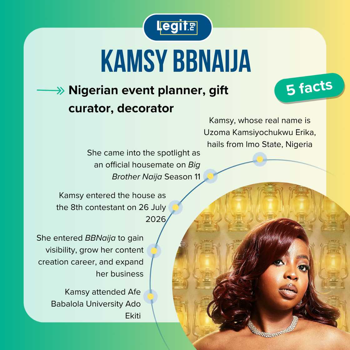 Fast five facts about Kamsy from BBNaija.