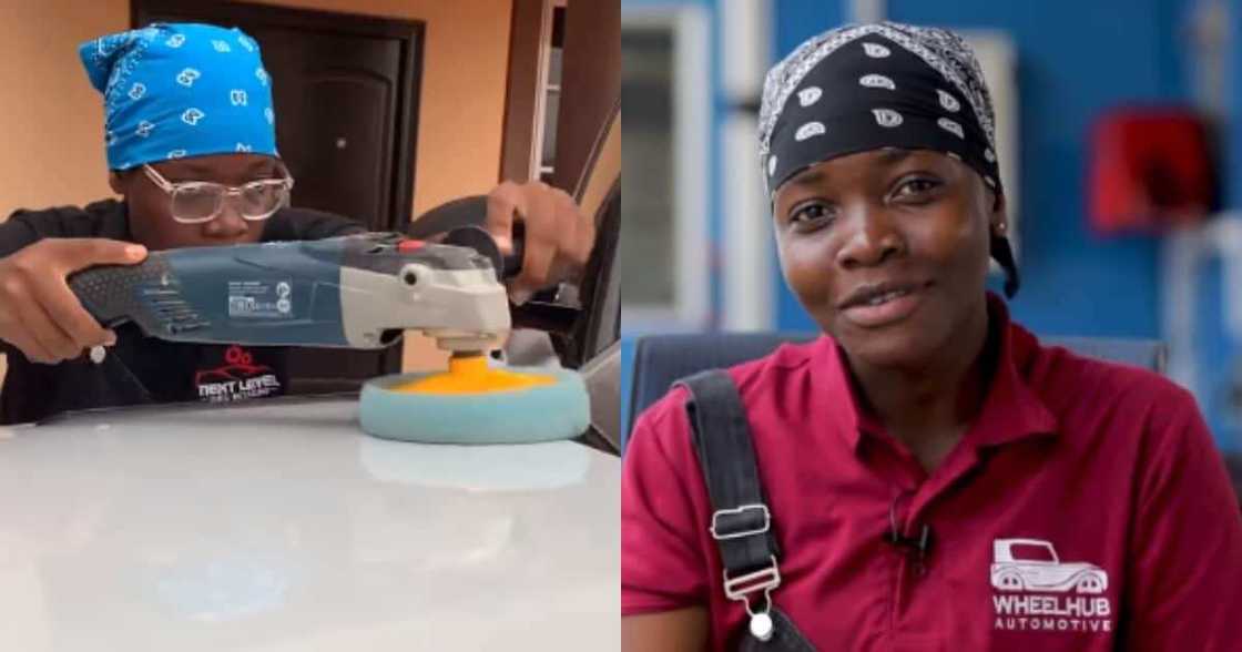 Ghanaian female car detailer and sprayer speaks to Pulse Ghana Ghanaian female car detailer and sprayer speaks to Pulse Ghana