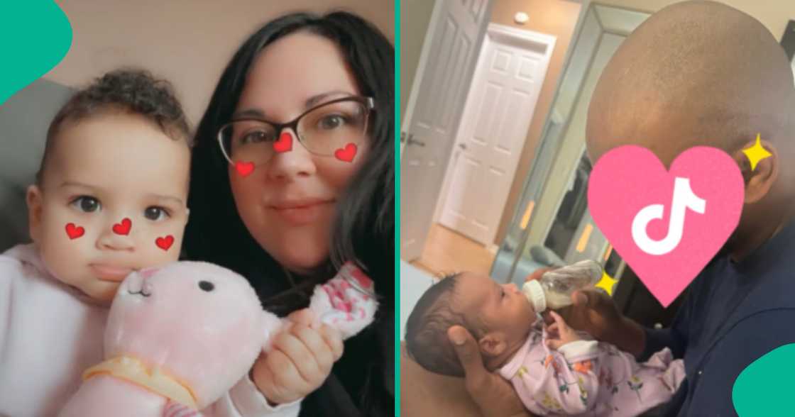 White woman shows off Nigerian man she married a month after meeting him, covers his face with emoji White woman shows off Nigerian man she married a month after meeting him, covers his face with emoji