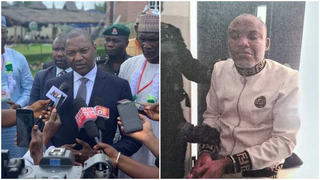 Nnamdi Kanu: FG Says IPOB Leader's Arrest Follows Legal Process