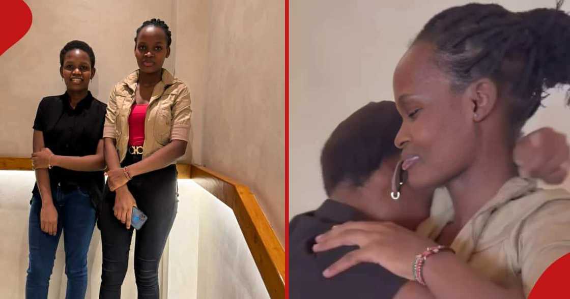 Leonida and her sister happy after their meeting. Leonida and her sister happy after their meeting.