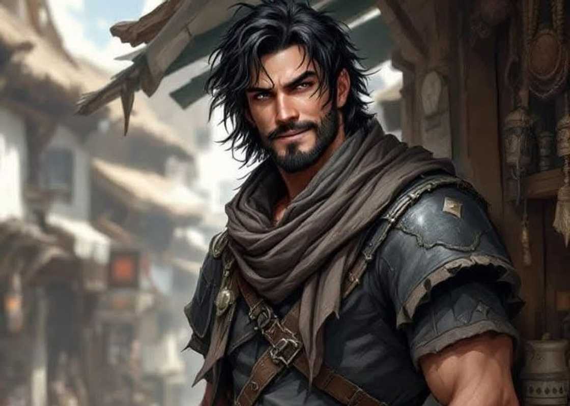 DnD Human race standing on the street DnD Human race standing on the street