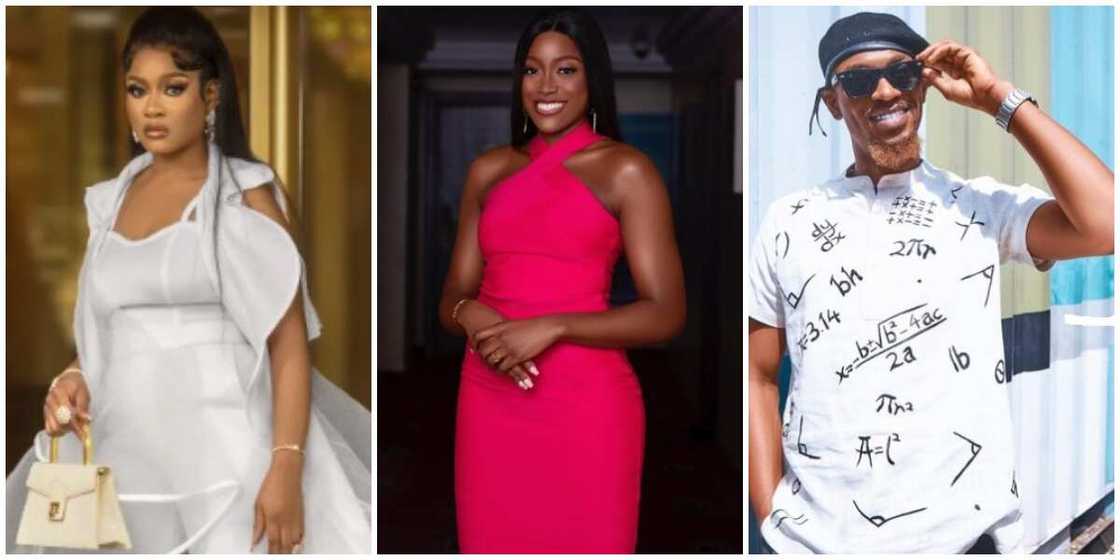 Photos of three BBNaija stars.