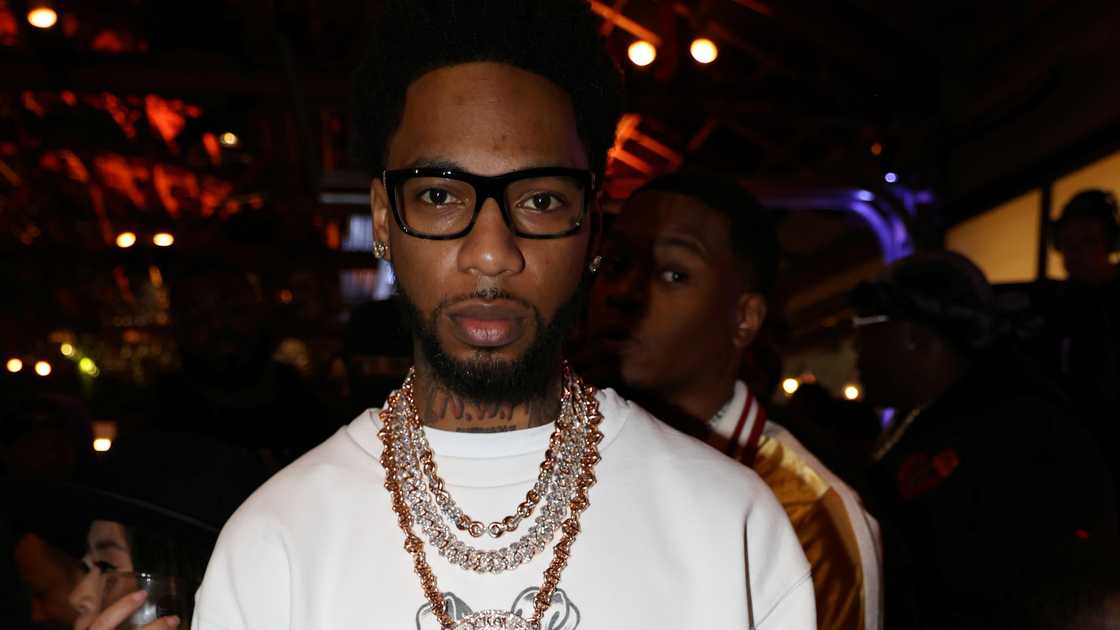 Key Glock looks on during the Empire Salutes The Grammys With Adam Blackstone & Friends event in 2023.