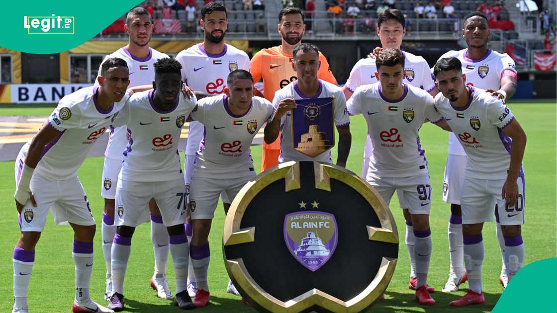 Al Ain's team pose at the 2025 FIFA Club World Cup match against Wydad. Photo by ROBERTO SCHMIDT Al Ain's team pose at the 2025 FIFA Club World Cup match against Wydad. Photo by ROBERTO SCHMIDT