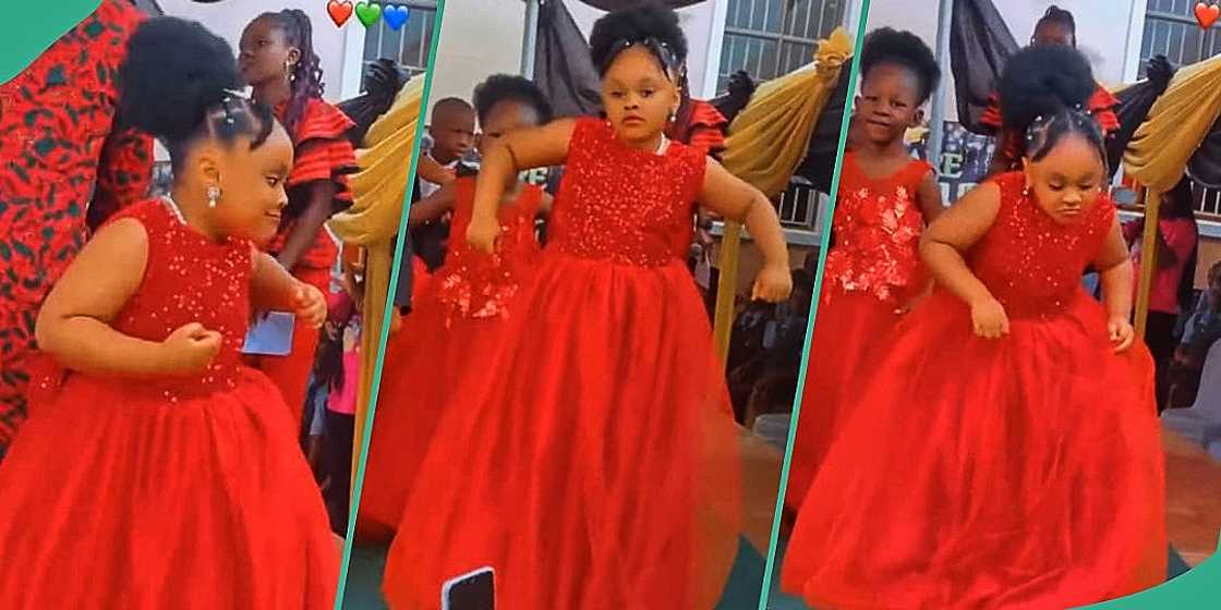 Little girl steals show during party Little girl steals show during party