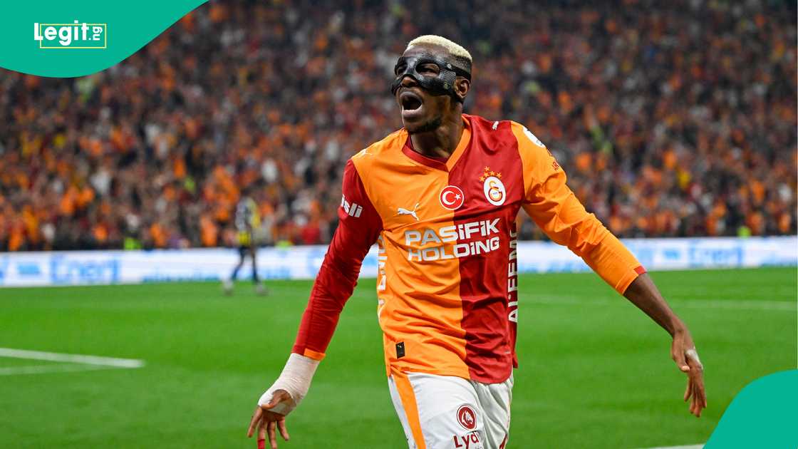 Victor Osimhen reacts against Fenerbahce at Rams Park in April 2026. Photo by Yasin AKGUL Victor Osimhen reacts against Fenerbahce at Rams Park in April 2026. Photo by Yasin AKGUL
