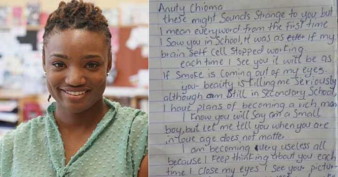 Teacher receives love letter from student