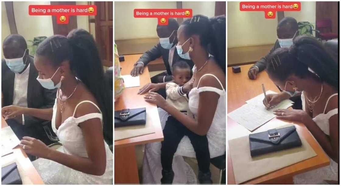 Photos of Mercy Tom, her husband and baby who he breastfed during her wedding. Photos of Mercy Tom, her husband and baby who he breastfed during her wedding.