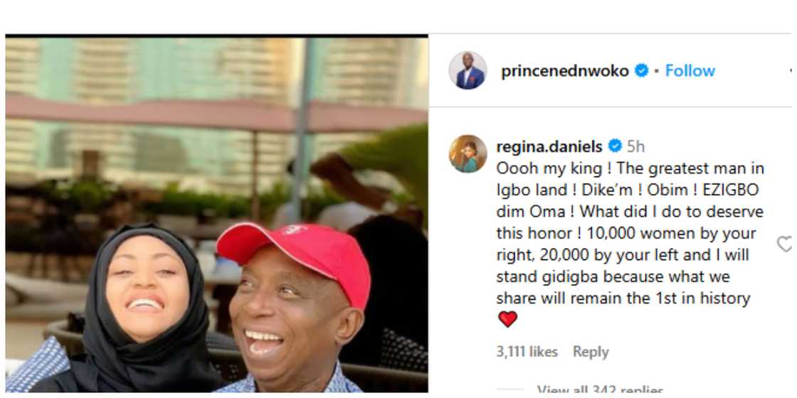 Regina Daniels praises husband Ned Nwoko on their 6th wedding anniversary Regina Daniels praises husband Ned Nwoko on their 6th wedding anniversary