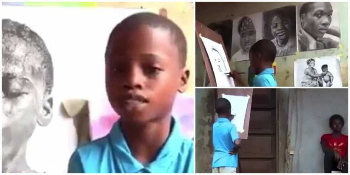 Meet 11-Year-Old Nigerian Boy Who is a Professional Artist, he Makes Paintings Like Real Photos Meet 11-Year-Old Nigerian Boy Who is a Professional Artist, he Makes Paintings Like Real Photos