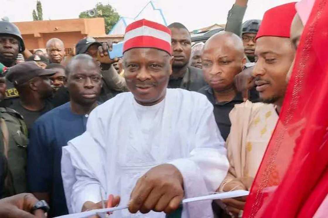 Kwankwaso a garin Bakori. Kwankwaso a garin Bakori.