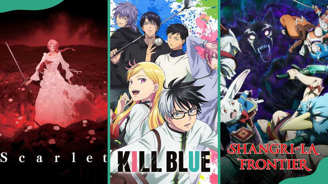 Scarlet, Shangri-La Frontier Season 2, Kill Blue Season 1 posters