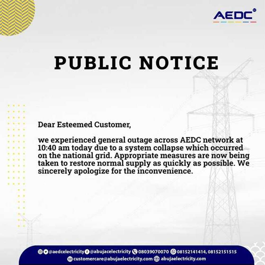 Wutar lantarki ta dauke a Najeriya gaba daya, kamfanonin lantarki sun bayyana Wutar lantarki ta dauke a Najeriya gaba daya, kamfanonin lantarki sun bayyana