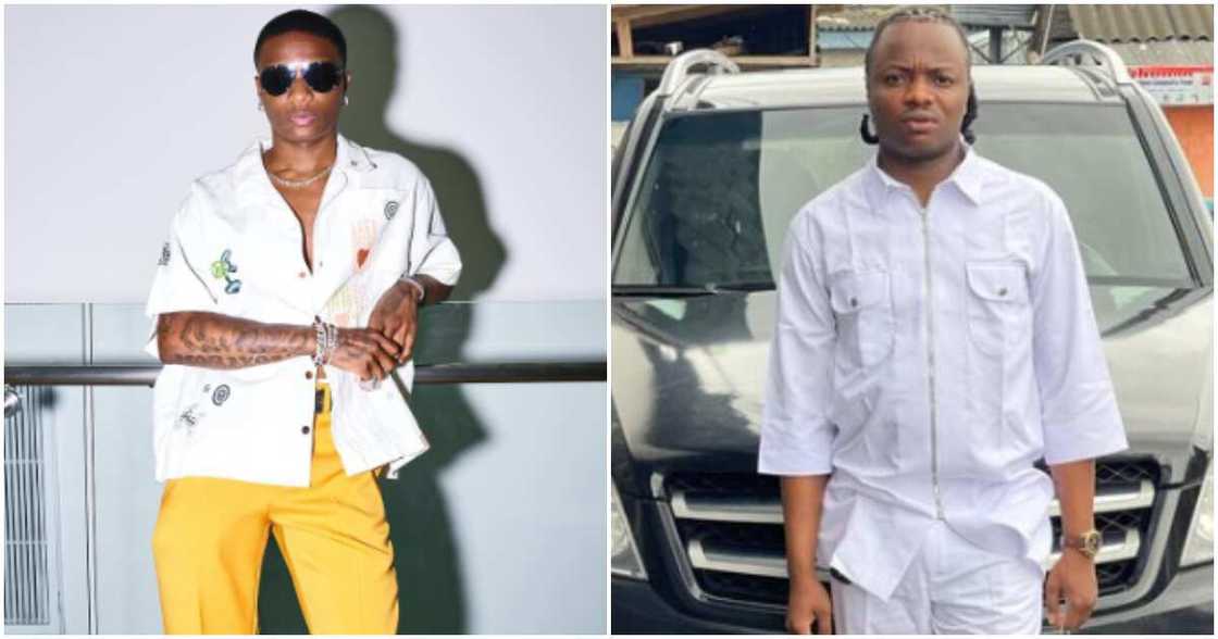 Nigerian singer Wizkid and comedian MC Warri Boy Nigerian singer Wizkid and comedian MC Warri Boy