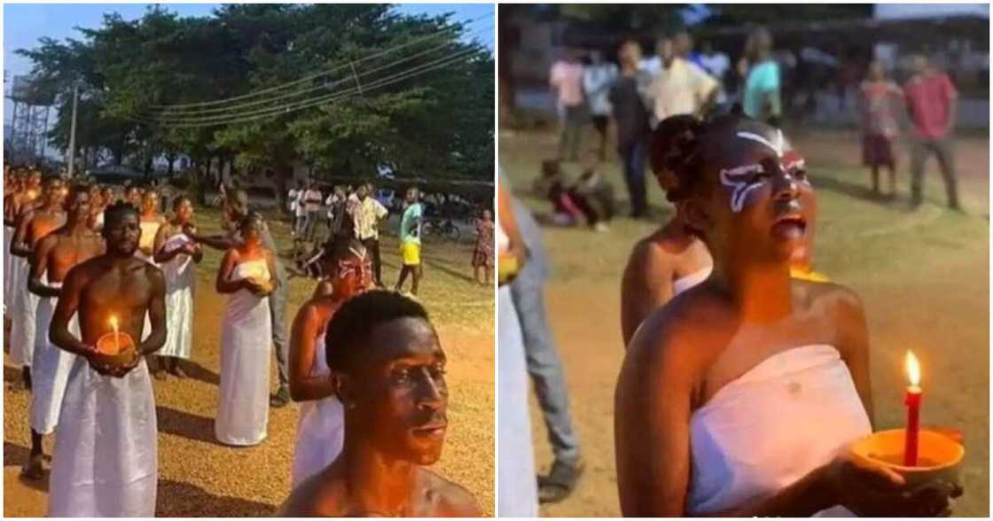 Students of Benue state university during their induction Students of Benue state university during their induction