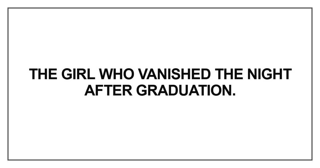 The girl who vanished the night