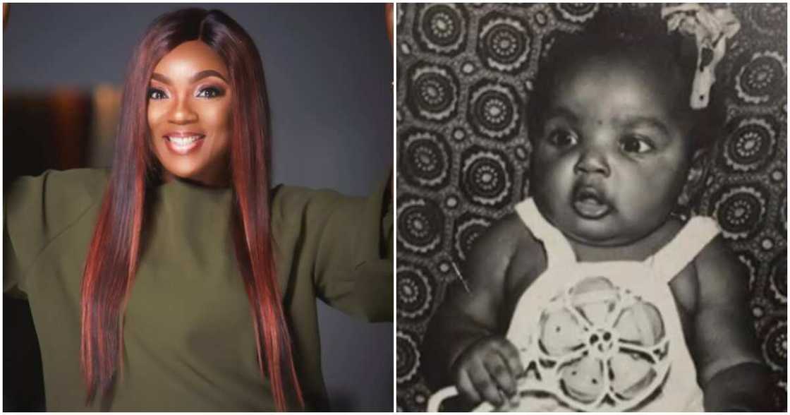 Actress Chioma Akpotha digs up baby photo. Actress Chioma Akpotha digs up baby photo.
