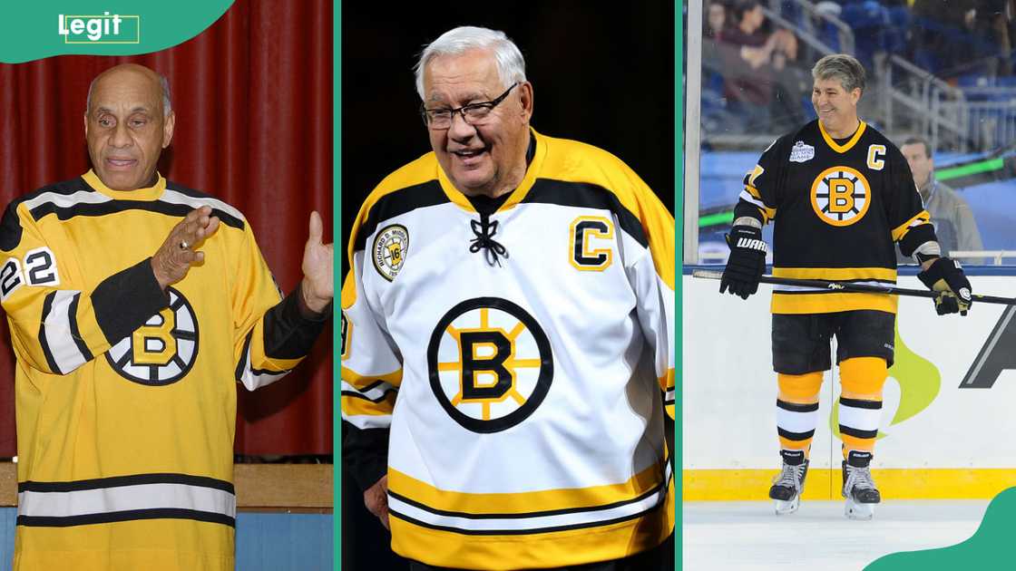 Willie O'Ree (L), Johnny Bucyk (C) and Ray Bourque (R) Willie O'Ree (L), Johnny Bucyk (C) and Ray Bourque (R)