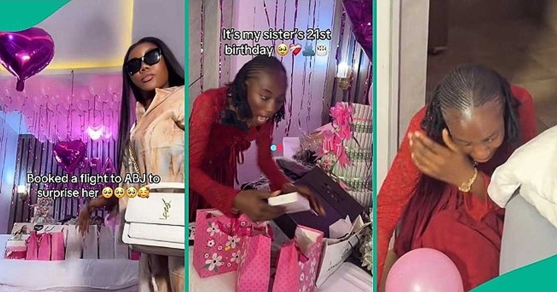 Lady secretly flies to Abuja to surprise her sister on her 21st birthday. Lady secretly flies to Abuja to surprise her sister on her 21st birthday.