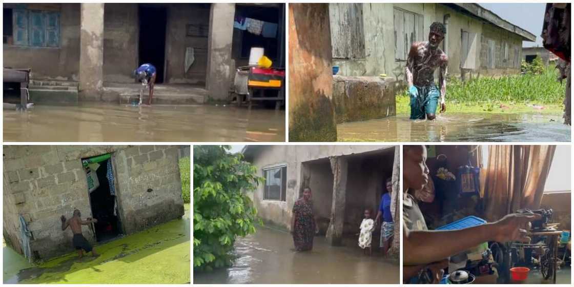 Nigerians react to videos from Lagos community where people live and bathe with murky waters Nigerians react to videos from Lagos community where people live and bathe with murky waters
