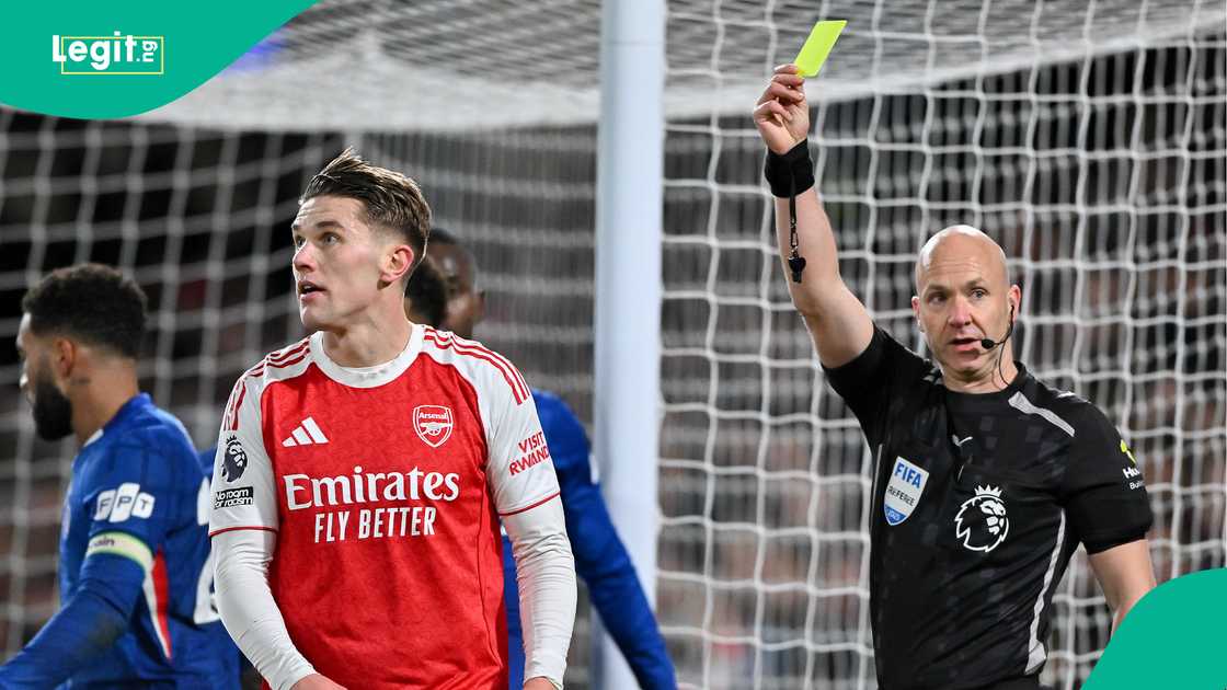 Reece James, Viktor Gyokeres, Trevoh Chalobah, Anthony Taylor, Chelsea, Arsenal, Stamford Bridge, London, England.