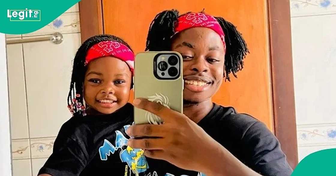 Single father picks up daughter from school Single father picks up daughter from school
