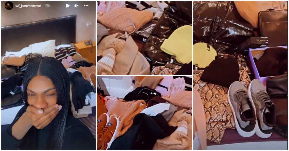 James Brown buys designer items James Brown buys designer items