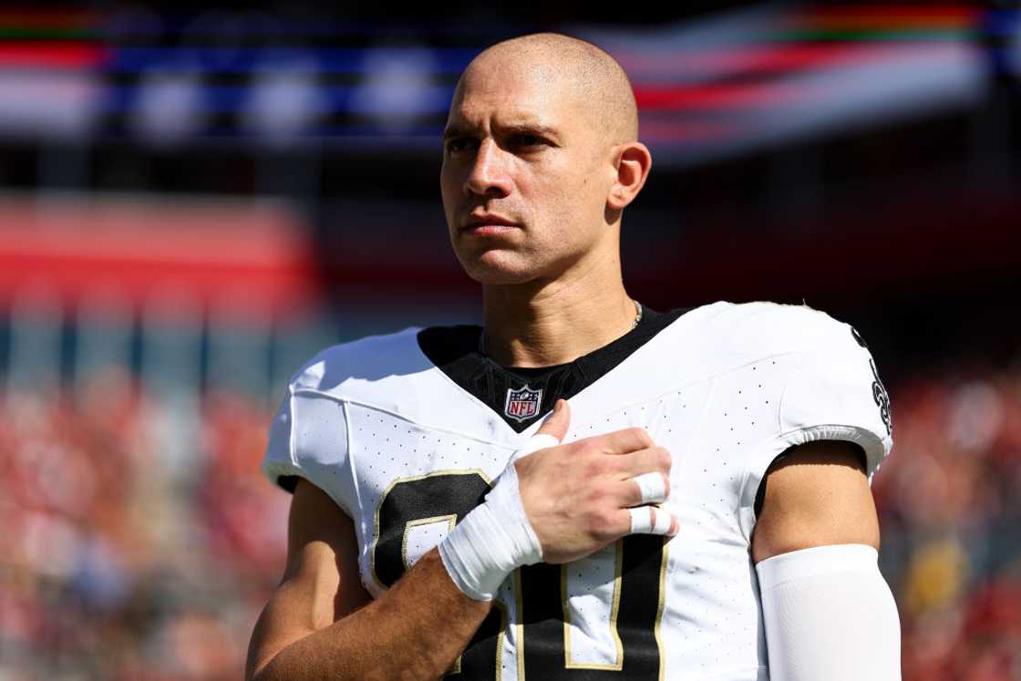 Jimmy Graham at Raymond James Stadium in Tampa, Florida.