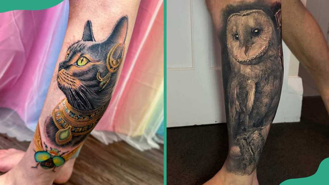 Watercolour animal tattoos