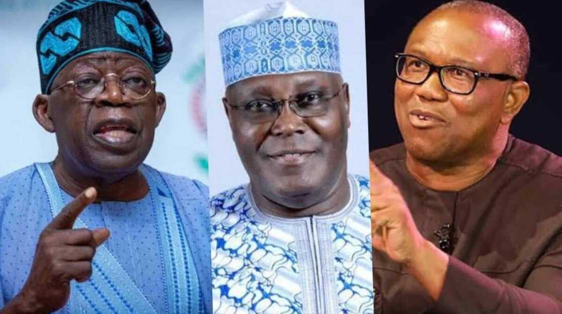 Tinubu, Atiku, Obi, 2023 election