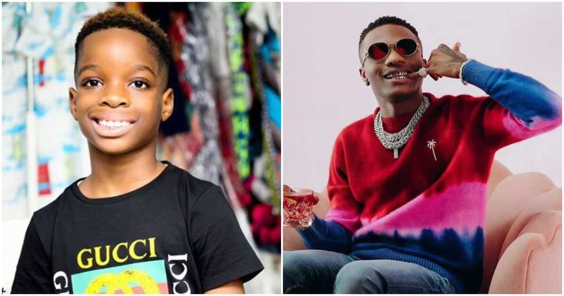 Wizkid's son Boluwatife drives a Benz on the streets. Wizkid's son Boluwatife drives a Benz on the streets.