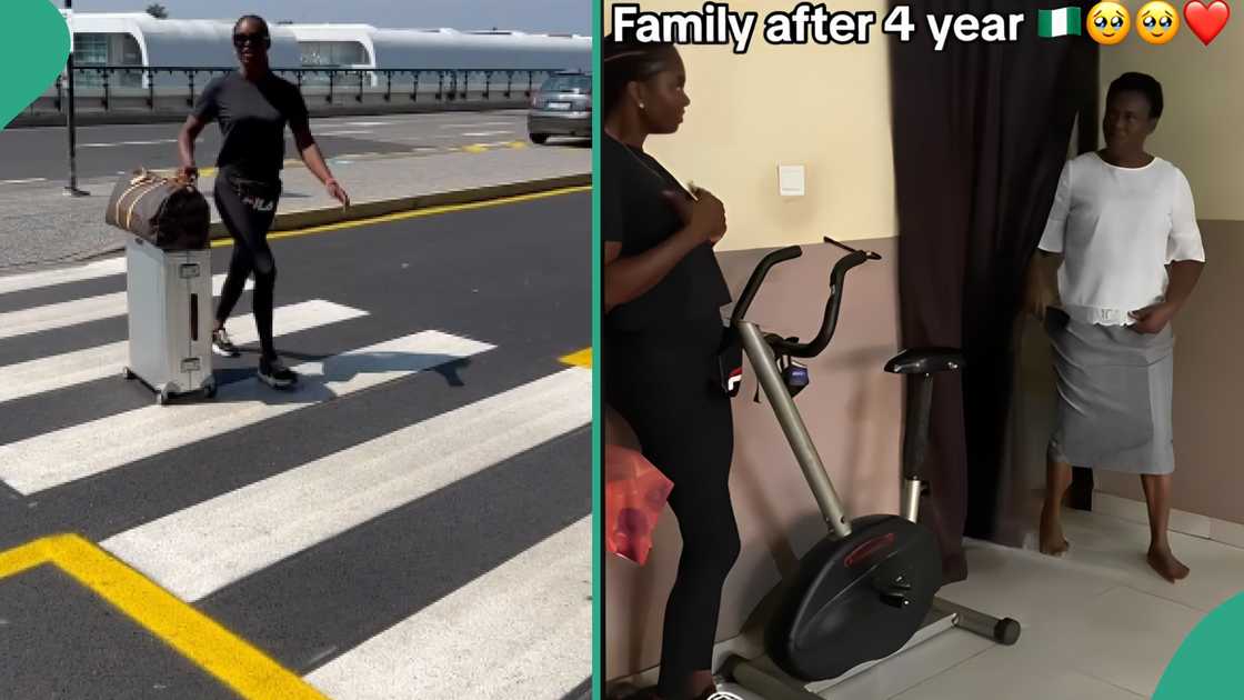 Mixed reactions as lady returns to Nigeria after four years, stuns her parents Mixed reactions as lady returns to Nigeria after four years, stuns her parents