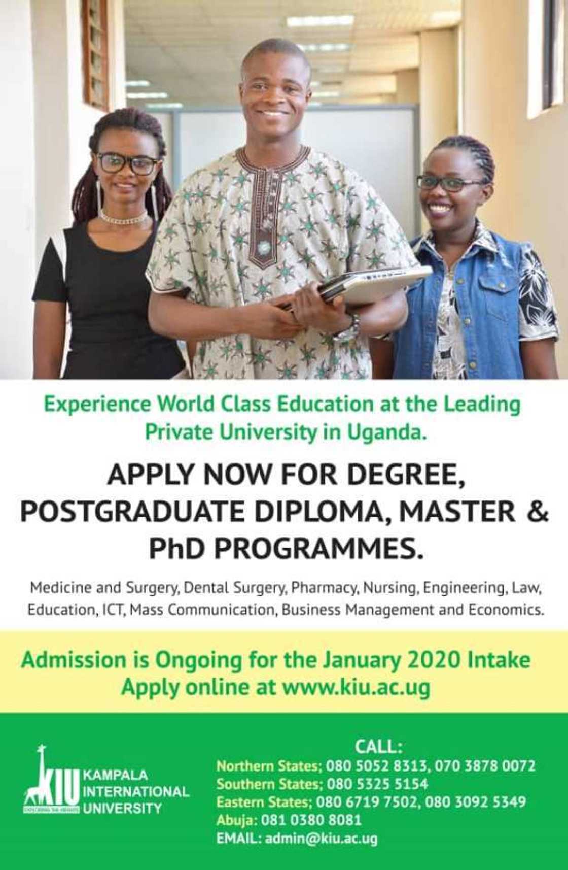 Experience world class education at the leading private university in Africa Experience world class education at the leading private university in Africa