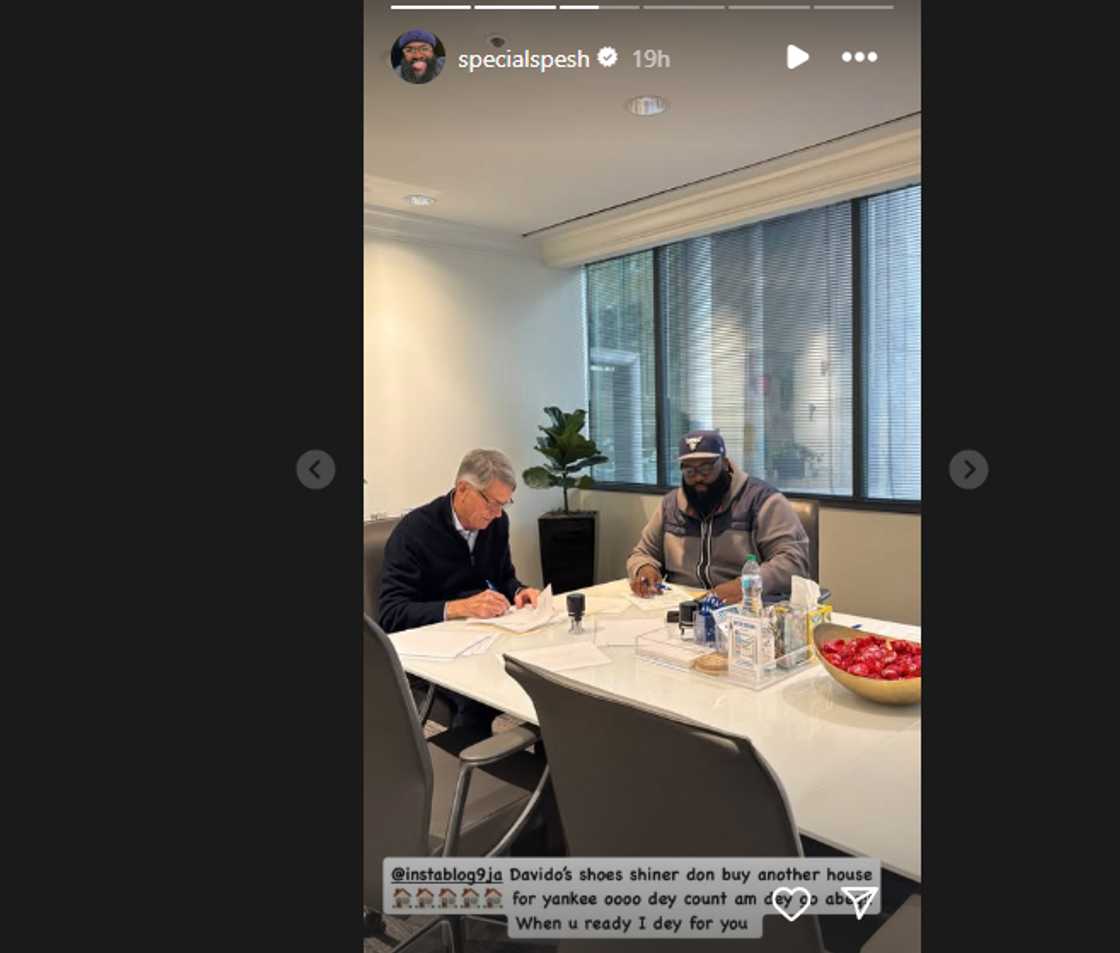 Davido's hypeman Spesh brags after buying another house in the US. Davido's hypeman Spesh brags after buying another house in the US.