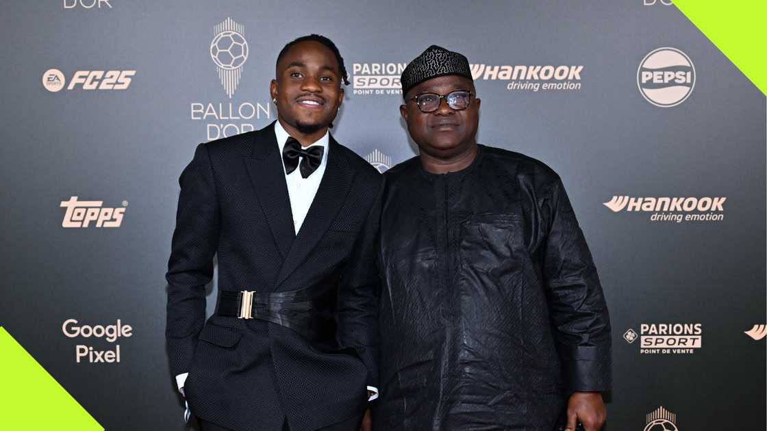 Ademola Lookman shared a touching moment with his father at the CAF awards Ademola Lookman shared a touching moment with his father at the CAF awards