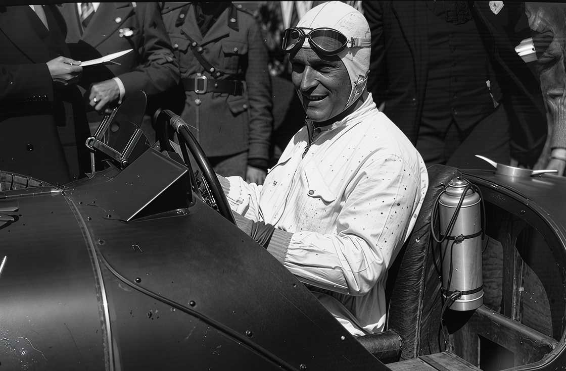 Luigi Fagioli pictured driving his Maserati Tipo 26 M at the 1932 Targa Florio. Luigi Fagioli pictured driving his Maserati Tipo 26 M at the 1932 Targa Florio.