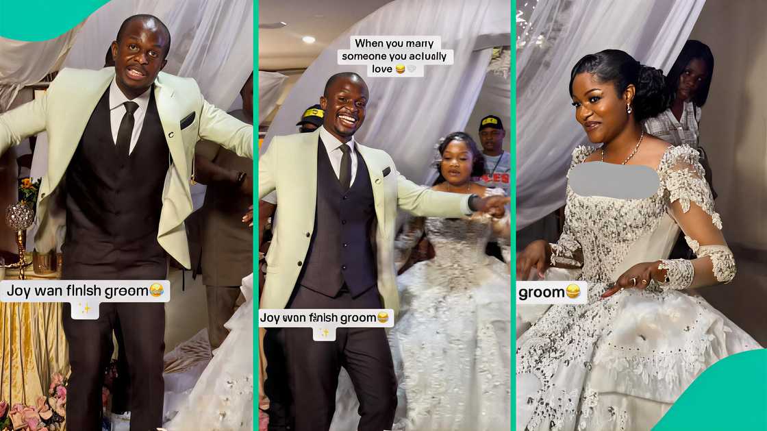 Nigerian groom dances with abandon on his wedding day. Nigerian groom dances with abandon on his wedding day.