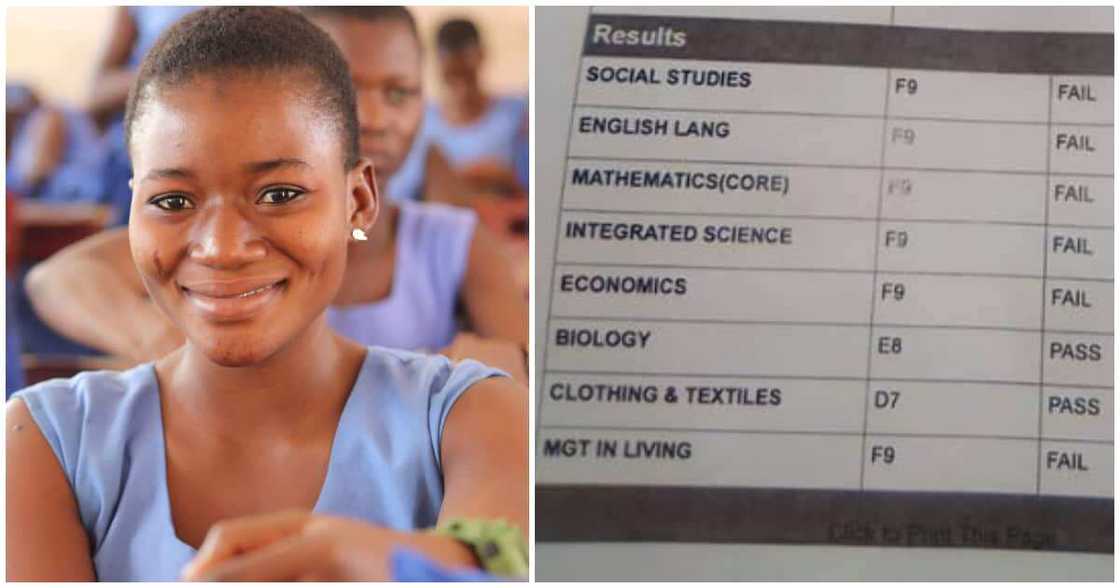 Ghanaian lady who got 6 F9s in WASSCE hopes to continue school Ghanaian lady who got 6 F9s in WASSCE hopes to continue school