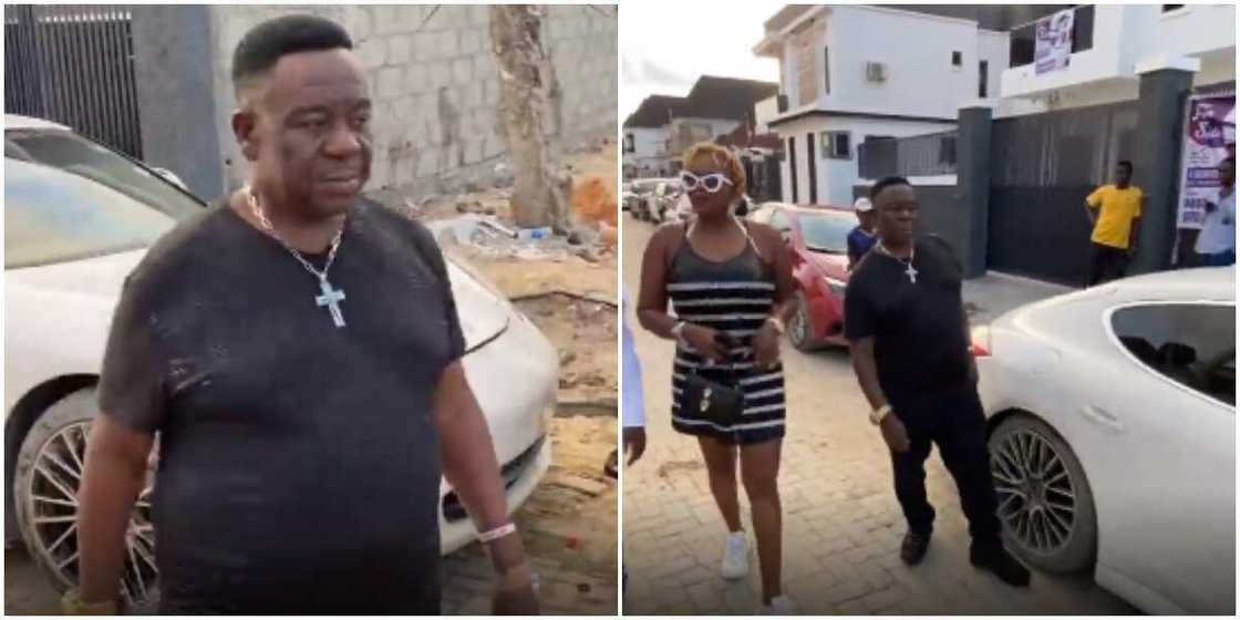 Mr Ibu is seen limping as he attends Charles Inojie's housewarming party Mr Ibu is seen limping as he attends Charles Inojie's housewarming party