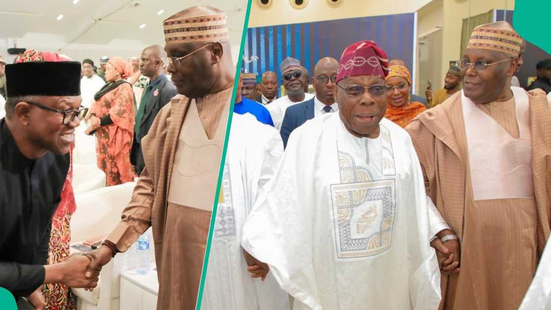 Former president Olusegun Obasanjo, former vice president Atiku Abubakar, Peter Obi and other top Nigerian politicians storm Abuja. Former president Olusegun Obasanjo, former vice president Atiku Abubakar, Peter Obi and other top Nigerian politicians storm Abuja.